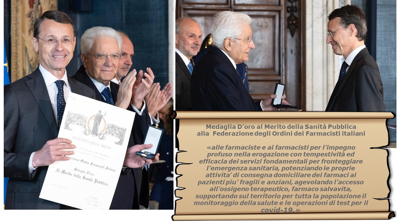 collage medaglia doro al merito della sanità pubblica